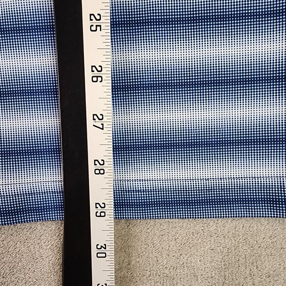 Mens Greg Norman Polo Shirt Blue Striped Short Sleeve Play Dry Size XL - Picture 6 of 8